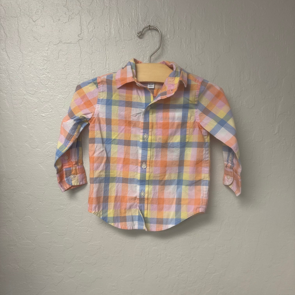 $18 ADD ON janie and jack plaid button-down hanna andersson little bipsy zara‎
